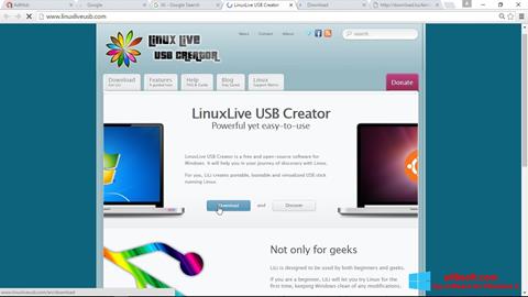 স্ক্রিনশট LinuxLive USB Creator Windows 8