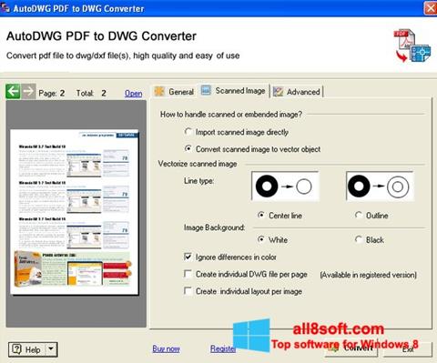 স্ক্রিনশট PDF to DWG Converter Windows 8