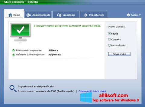 স্ক্রিনশট Microsoft Security Essentials Windows 8