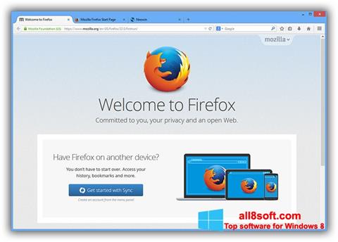 স্ক্রিনশট Mozilla Firefox Offline Installer Windows 8