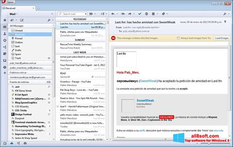 স্ক্রিনশট Opera Mail Windows 8