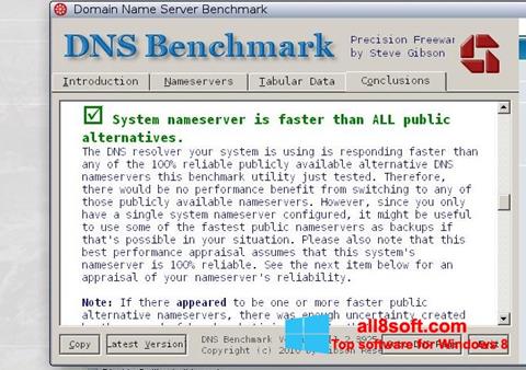 স্ক্রিনশট DNS Benchmark Windows 8
