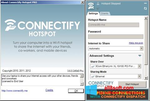 স্ক্রিনশট Connectify Hotspot PRO Windows 8