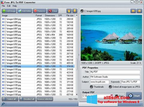 স্ক্রিনশট Image To PDF Converter Windows 8