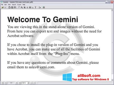 স্ক্রিনশট Gemini Windows 8