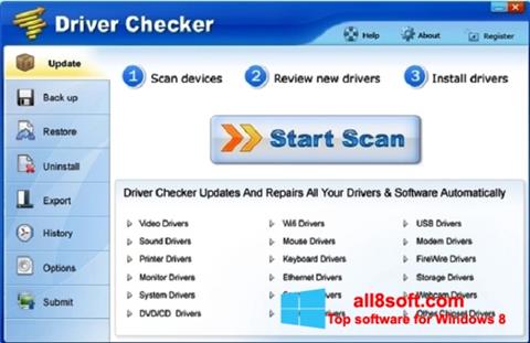 স্ক্রিনশট Driver Checker Windows 8