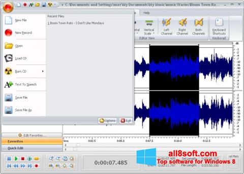 স্ক্রিনশট Free Audio Editor Windows 8