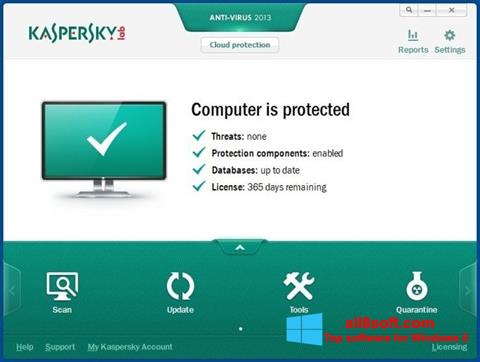 স্ক্রিনশট Kaspersky AntiVirus Windows 8