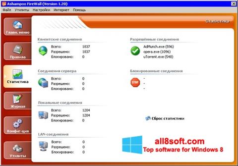 স্ক্রিনশট Ashampoo Firewall Windows 8