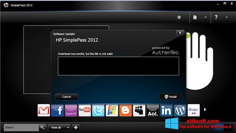 স্ক্রিনশট HP SimplePass Windows 8