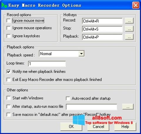 স্ক্রিনশট Easy Macro Recorder Windows 8