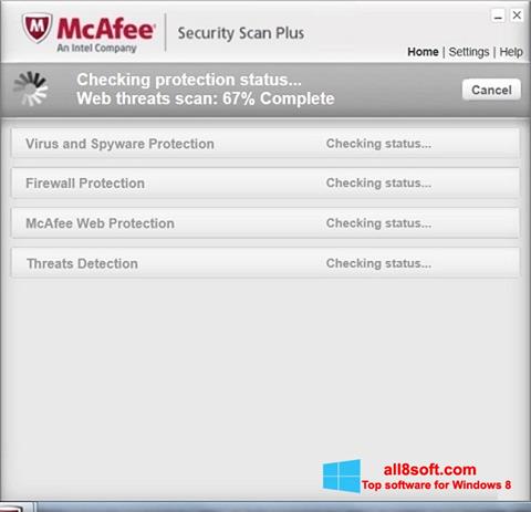স্ক্রিনশট McAfee Security Scan Plus Windows 8