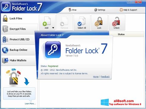স্ক্রিনশট Folder Lock Windows 8