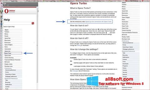 স্ক্রিনশট Opera Turbo Windows 8