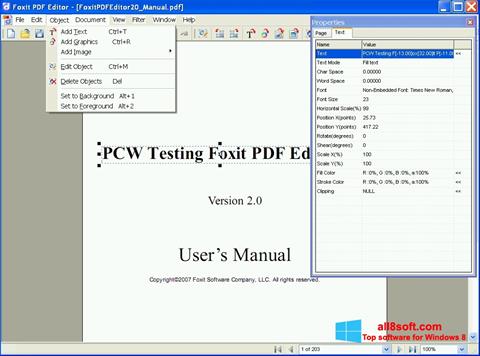 স্ক্রিনশট Foxit PDF Editor Windows 8